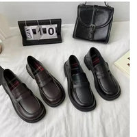 Round Toe Leather Loafers