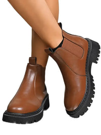 Round Toe Platform Boots