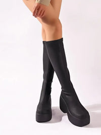 Round Toe Platform Boots