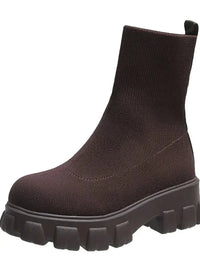 Round Toe Platform Boots - Update AvenueTrendsi100600764733717100600764733717Round Toe Platform BootsCoffee