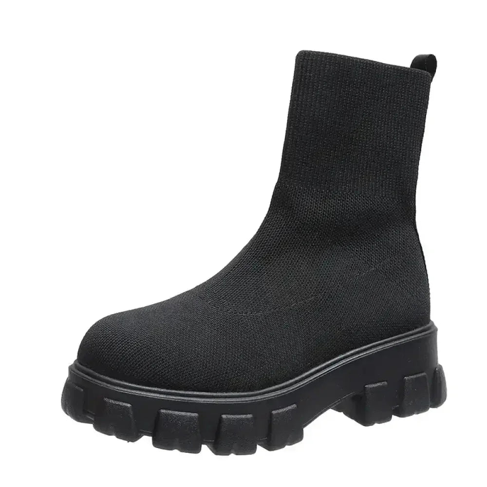 Round Toe Platform Boots - Update AvenueTrendsi100600764734041100600764734041Round Toe Platform BootsBlack