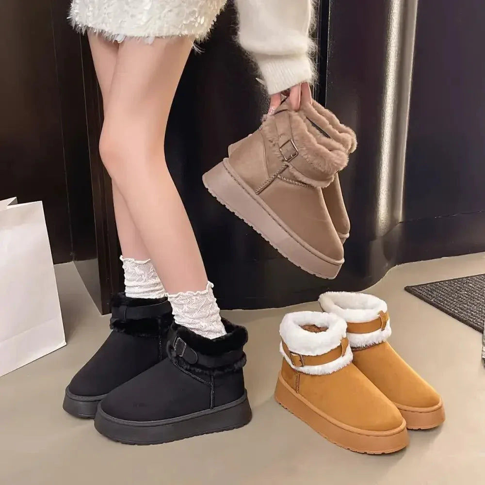 Round Toe Platform Fleece - Lined Winter Boots - Update AvenueTrendsi100600470363675100600470363675Round Toe Platform Fleece - Lined Winter BootsMaroon