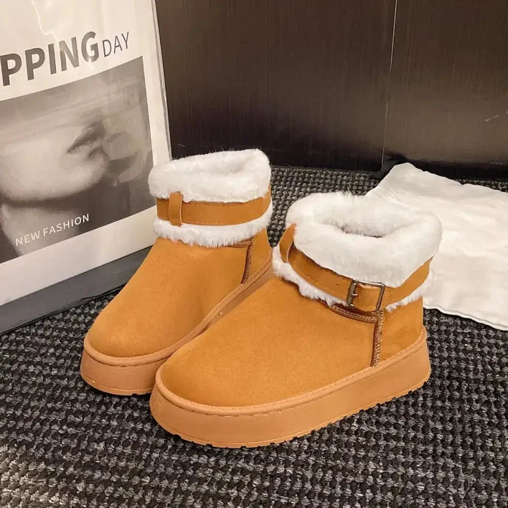 Round Toe Platform Fleece - Lined Winter Boots - Update AvenueTrendsi100600470363675100600470363675Round Toe Platform Fleece - Lined Winter BootsMaroon