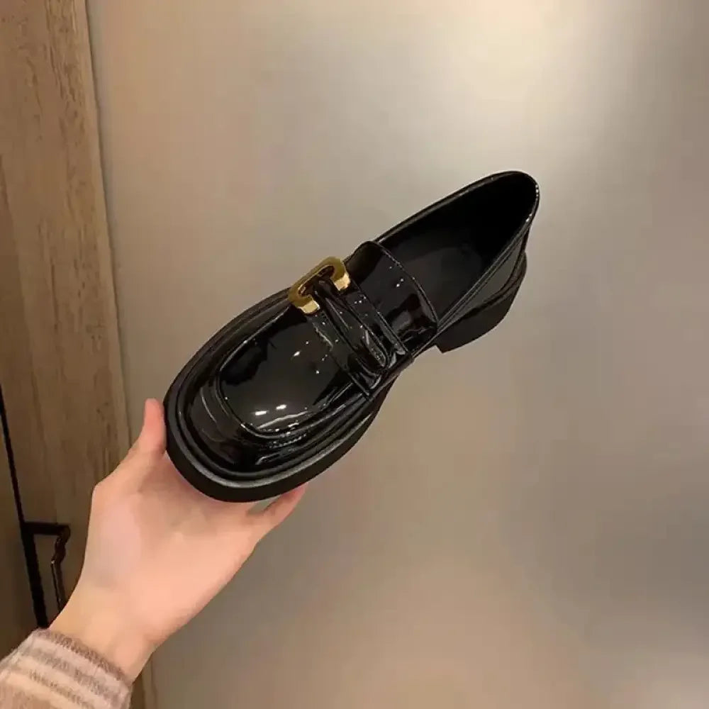 Round Toe Platform Loafers
