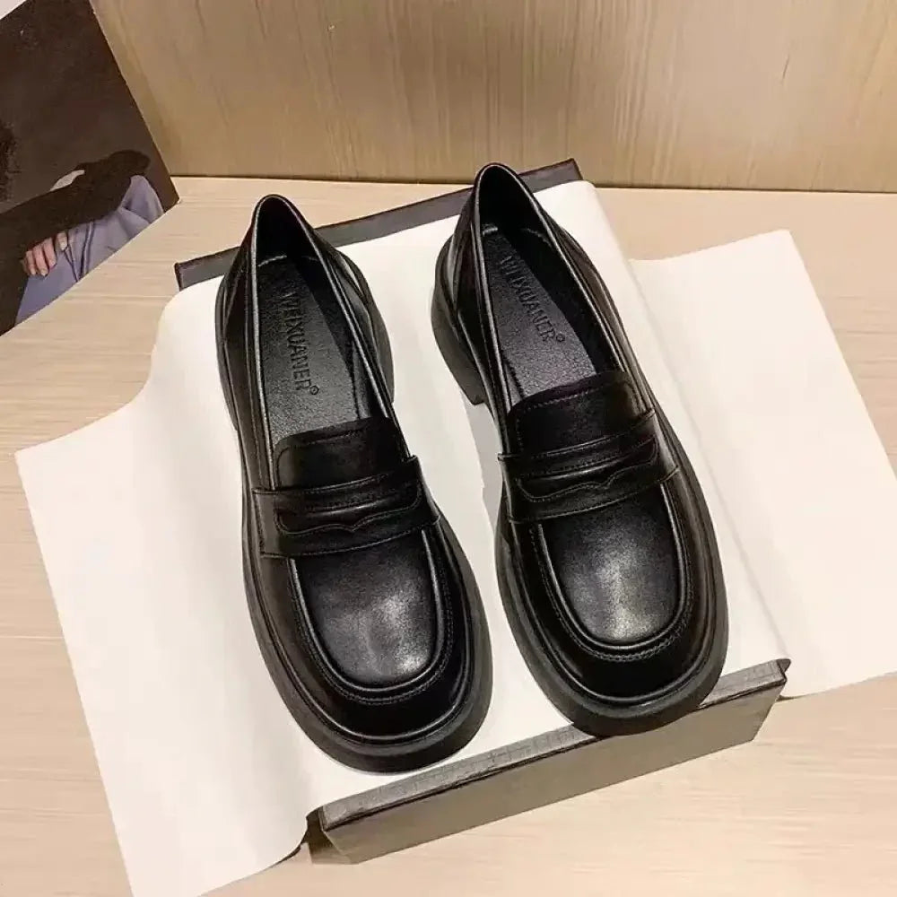 Round Toe Platform Loafers - Update AvenueTrendsi100600603751703100600603751703Round Toe Platform LoafersBlack