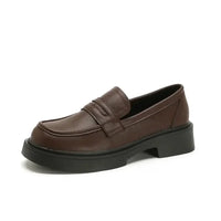 Round Toe Platform Loafers - Update AvenueTrendsi100600603758299100600603758299Round Toe Platform LoafersCoffee Brown