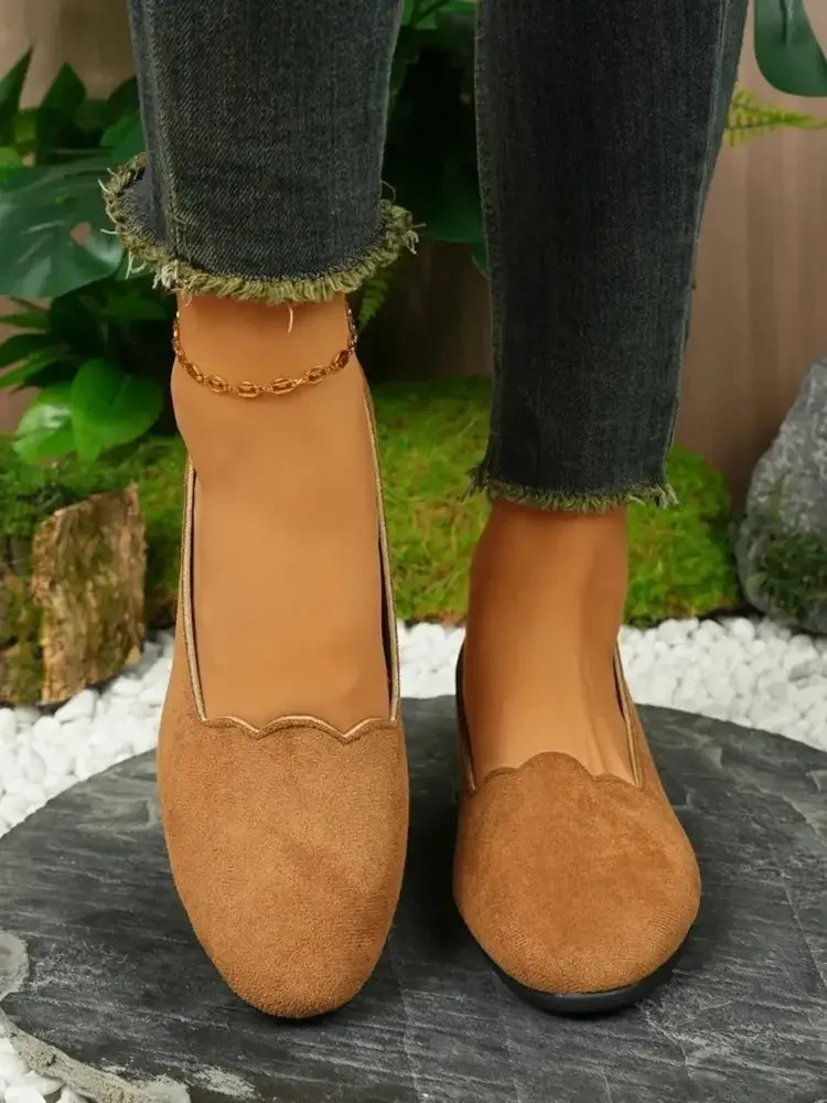 Round Toe Slip-Ons