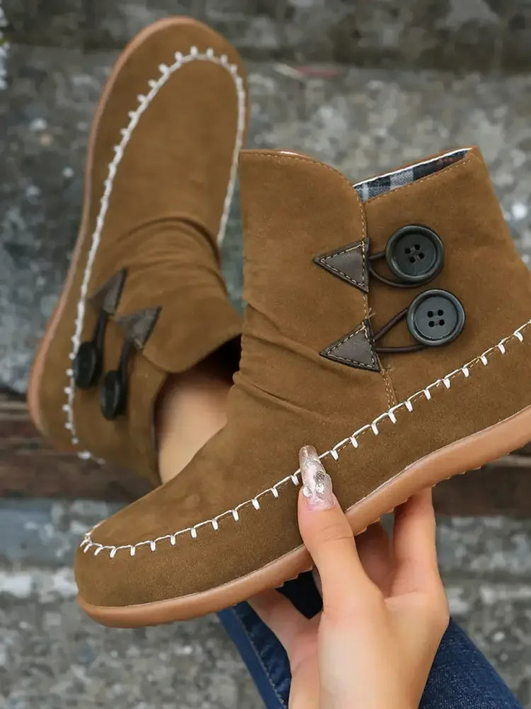 Round Toe Western Ankle Boots