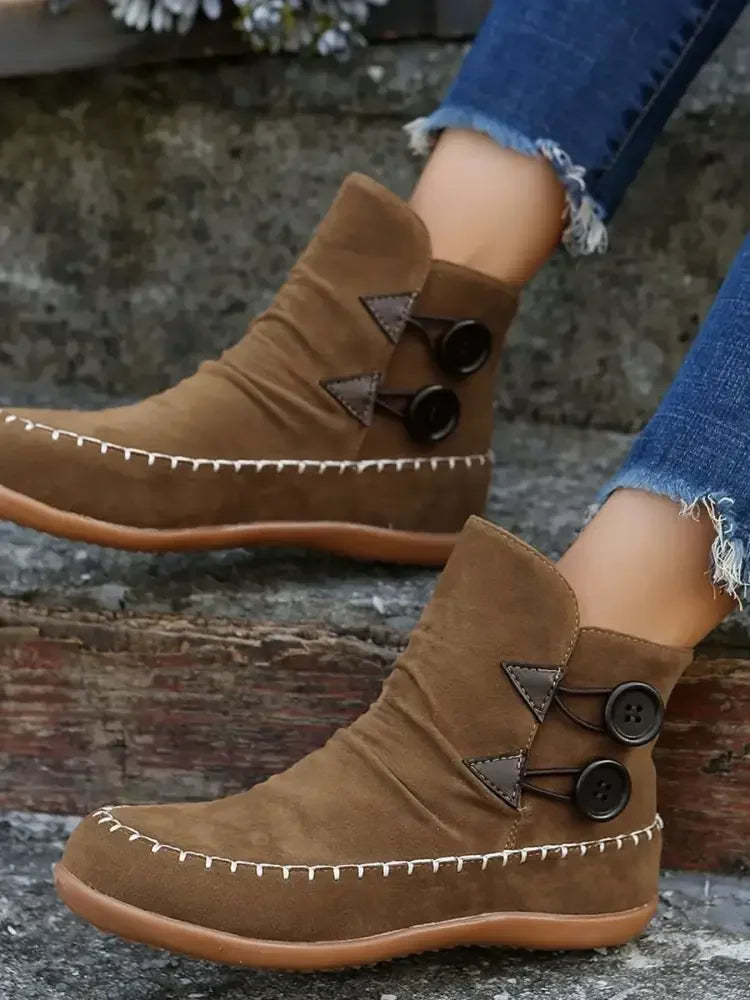 Round Toe Western Ankle Boots