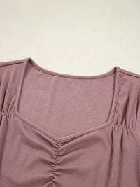 Ruched Front Long Sleeve T-Shirt - Update AvenueT-ShirtsTrendsi100100983283549100100983283549ed4ef7cef6ee4f15881e3215aa4e1980 - Max - OriginOld Rose