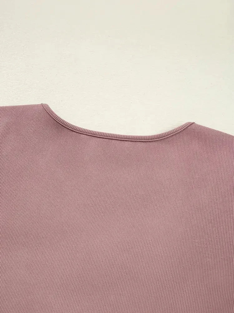 Ruched Front Long Sleeve T-Shirt - Update AvenueT-ShirtsTrendsi100100983283549100100983283549b4295f80b3764e5baffc0738d9885215 - Max - OriginOld Rose