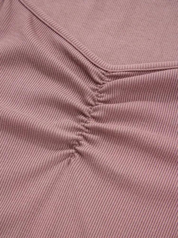 Ruched Front Long Sleeve T-Shirt - Update AvenueT-ShirtsTrendsi1001009832835491001009832835499ac897a332ca464dac3b0c94bbda7bc0 - Max - OriginOld Rose