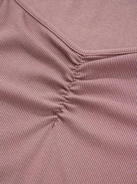 Ruched Front Long Sleeve T-Shirt - Update AvenueT-ShirtsTrendsi1001009832835491001009832835499ac897a332ca464dac3b0c94bbda7bc0 - Max - OriginOld Rose