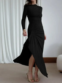 Ruched Long Sleeve Maxi Dress
