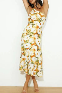 Ruched Printed Single Shoulder Midi Dress - Update AvenueFestival VibesTrendsi1001005312212761001005312212768695aff8 - ea1b - 4926 - 9845 - 526ceb1dc40c - MaxGold