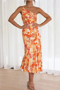 Ruched Printed Single Shoulder Midi Dress - Update AvenueFestival VibesTrendsi1001005908915581001005908915586a3193af - 7bd9 - 408f - bbcc - 34be2e54d13a - MaxTangerine