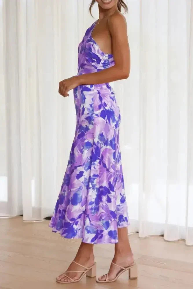 Ruched Printed Single Shoulder Midi Dress - Update AvenueFestival VibesTrendsi1001008735011751001008735011757534d475 - 4696 - 441c - 8eaf - 0c0119b2a6a5 - MaxLavender