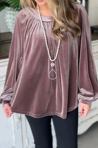 Ruched Round Neck Raglan Sleeve Blouse - Update AvenueTrendsi100101402985464100101402985464cfd2e00c0f0d4a18bcbf7847b6693e84 - MaxLilac