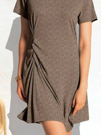 Ruched Short Sleeve Mini Tee Dress - Update AvenueDaily EssentialsTrendsi100100112835643100100112835643fd171d3d - 2ce9 - 471d - b2ab - fc9dce785e30 - Max - OriginTaupe