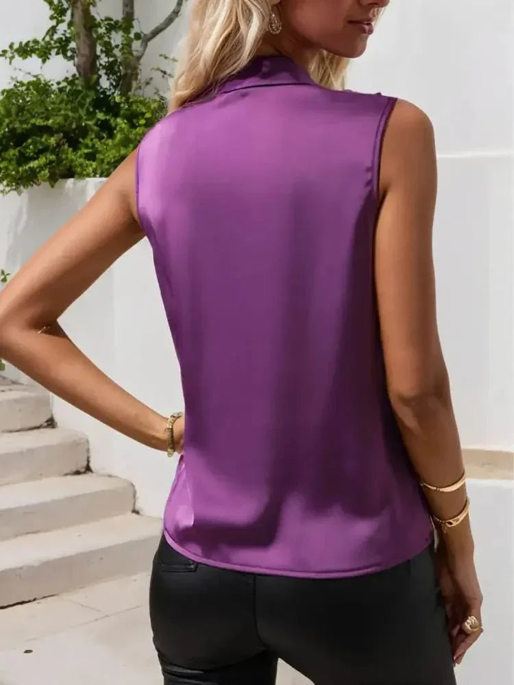 Ruched Surplice Sleeveless Top - Update AvenueTrendsi10010046484976210010046484976279f41abe3e164c0ebfde0df5a08aff08 - Max - OriginPurple