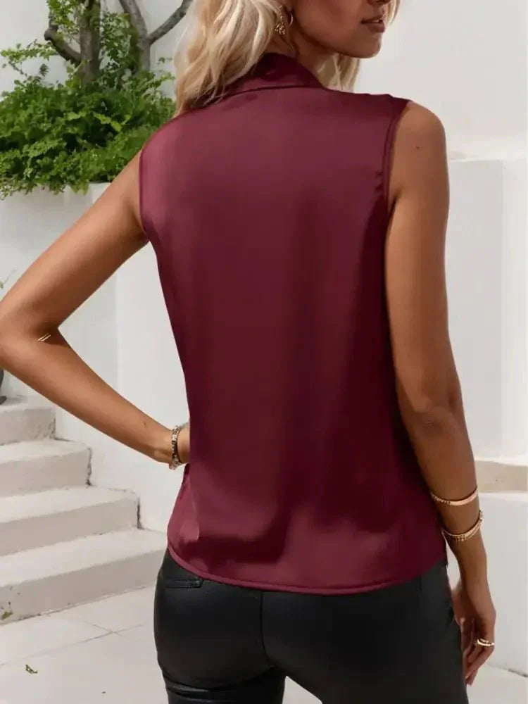 Ruched Surplice Sleeveless Top - Update AvenueTrendsi100100464849844100100464849844607c3075a91a4f5d88f0ddbaf1e66f25 - Max - OriginWine Red