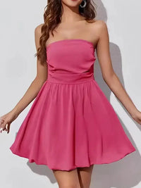 Ruched Tube Mini Dress - Update AvenueCocktail DressesTrendsi100100262151086100100262151086Ruched Tube Mini DressHot Pink