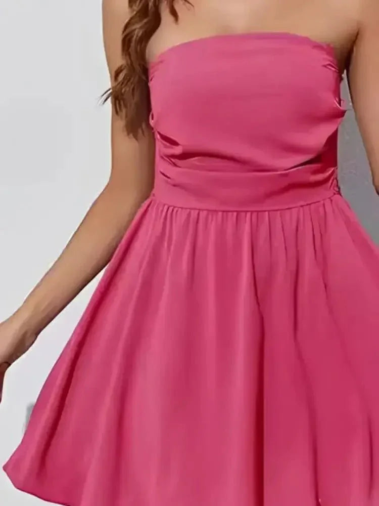 Ruched Tube Mini Dress - Update AvenueCocktail DressesTrendsi100100262151086100100262151086Ruched Tube Mini DressHot Pink