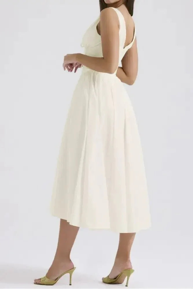 Ruched V - Neck Sleeveless Dress with Pockets - Update AvenueEffortless Elegance: DressesTrendsi100100457101386100100457101386f2e36756 - a003 - 423b - aaca - 7aeb26f7dbac - Max - OriginWhite