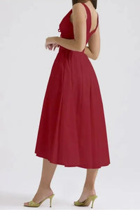 Ruched V - Neck Sleeveless Dress with Pockets - Update AvenueEffortless Elegance: DressesTrendsi100100457105503100100457105503f185236c - 825f - 4786 - ac36 - 1bc68315e36d - Max - OriginDeep Red