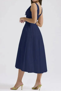 Ruched V - Neck Sleeveless Dress with Pockets - Update AvenueEffortless Elegance: DressesTrendsi100100457109756100100457109756e85354f0 - 8de7 - 44d7 - 8e33 - 649db75fb4c9 - Max - OriginDark Blue