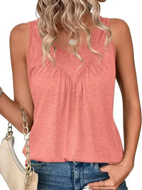 Ruched V - Neck Tank - Update AvenueTrendsi100100979261017100100979261017cd21f0ee - 21a9 - 4fe4 - b4f9 - 776c77515d06 - Max - OriginBurnt Coral