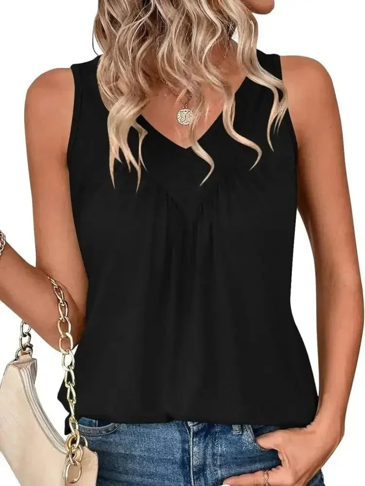 Ruched V - Neck Tank - Update AvenueTrendsi1001009792616021001009792616022f53c7c6 - 5d3c - 49ec - 9ea9 - 48d20eeb7936 - Max - OriginBlack