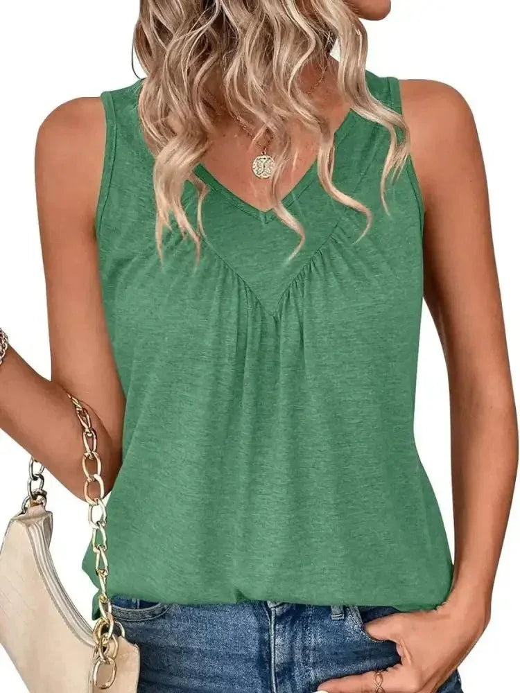 Ruched V - Neck Tank - Update AvenueTrendsi100100979262120100100979262120f6da0f0c - 2afc - 4195 - 9895 - a3d00c57e861 - Max - OriginMatcha Green
