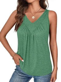 Ruched V - Neck Tank - Update AvenueTrendsi10010097926212010010097926212010158451 - 33aa - 489e - 8d9f - 48dd6361fb72 - Max - OriginMatcha Green