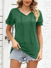 Ruffle Sleeve Keyhole Tie Neck T-Shirt - Update AvenueT-ShirtsTrendsi1001007284434361001007284434361124da26 - 0b08 - 4c83 - ae53 - c0782d5eb7f6 - Max - OriginGreen