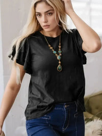 Ruffle Sleeve Round Neck Top - Update AvenueT-ShirtsTrendsi100100031825683100100031825683ab83c822 - af0e - 444a - 905a - dc2f4d8a7d08 - Max - OriginBlack