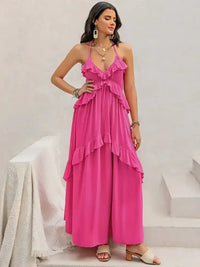 Ruffled Halter Neck Maxi Dress - Update AvenueBoho VibesTrendsi100100575691273100100575691273893efe0e - 1e33 - 4858 - 9b7d - f4f7a475fcb6 - MaxHot Pink