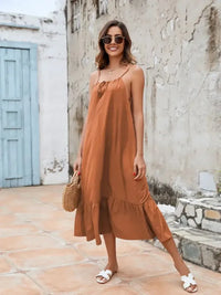Ruffled Hem Midi Cami Dress - Update AvenueTrendsi10010094714334210010094714334226322005 - a888 - 4c7f - 9cd2 - 0b600c590a47 - Max - OriginOchre