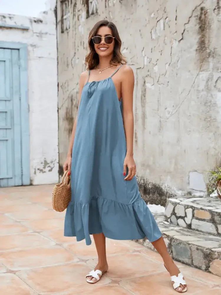 Ruffled Hem Midi Cami Dress - Update AvenueTrendsi1001009471437351001009471437353dfcbee7 - 628f - 4e2e - ab99 - 73fce12536c8 - Max - OriginDusty Blue