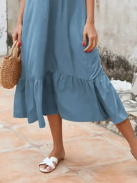 Ruffled Hem Midi Cami Dress - Update AvenueTrendsi1001009471437351001009471437350985c39f - 53cf - 4e4d - b130 - a326e4ffd8e9 - Max - OriginDusty Blue