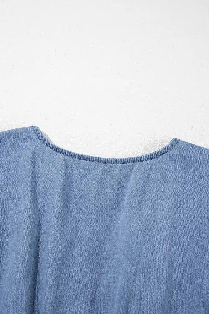 Ruffled Hem Smocked Flutter Sleeve Denim Mini Dress - Update AvenueDenim Dresses & SkirtsTrendsi10010066304186710010066304186759bc5a82 - c48b - 4e25 - bfb5 - fd53c8b32df0 - MaxDusty Blue