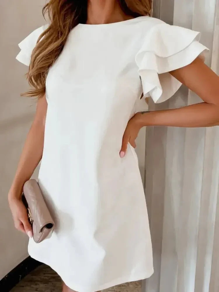 Ruffled Layered Short Sleeve Mini Dress - Update AvenueEffortless Elegance: DressesTrendsi1001000587312041001000587312040f8f1485 - 6830 - 4813 - bb4d - d2a9d645340b - Max - OriginWhite