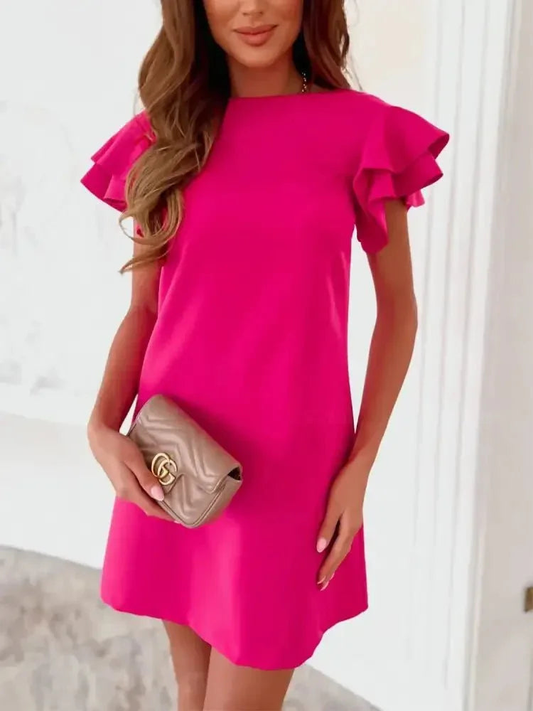 Ruffled Layered Short Sleeve Mini Dress - Update AvenueEffortless Elegance: DressesTrendsi100100058735526100100058735526c204a460 - c897 - 44b9 - afd5 - f51d6e2ed884 - Max - OriginHot Pink