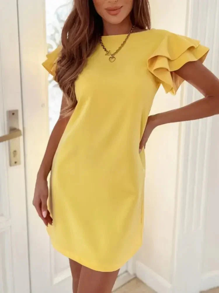 Ruffled Layered Short Sleeve Mini Dress - Update AvenueEffortless Elegance: DressesTrendsi1001000587396771001000587396772ecdf2b3 - eb9e - 4fc8 - a01d - 9c160244775c - Max - OriginYellow