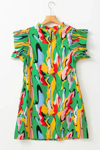 Ruffled Printed Cap Sleeve Mini Dress - Update AvenueTrendsi10010004044134510010004044134549529ccf - ed8f - 4c18 - 9ea7 - 4d65d911cdd6 - MaxGreen