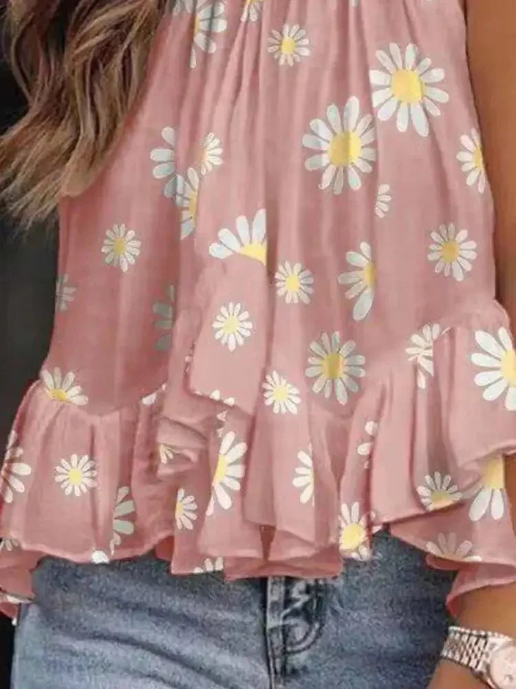 Ruffled Printed Halter Neck Cami Top - Update AvenueTrendsi1001001875709831001001875709830466796b - 1df4 - 4c3c - 9913 - f671ab514f5a - Max - OriginPink
