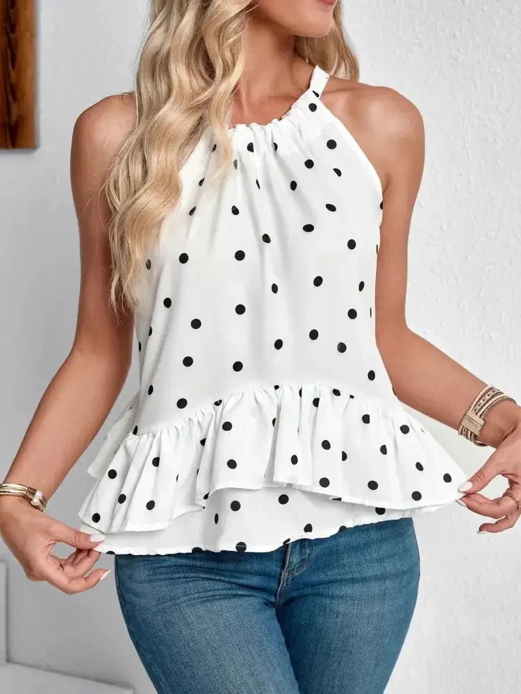 Ruffled Printed Halter Neck Cami Top - Update AvenueTrendsi100100187572182100100187572182faf6032388fb42029dd16f23c6def101 - Max - OriginDot