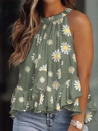 Ruffled Printed Halter Neck Cami Top - Update AvenueTrendsi1001001875739011001001875739016f7856c590bd45b6aae7f2b5873ba1fc - Max - OriginGreen