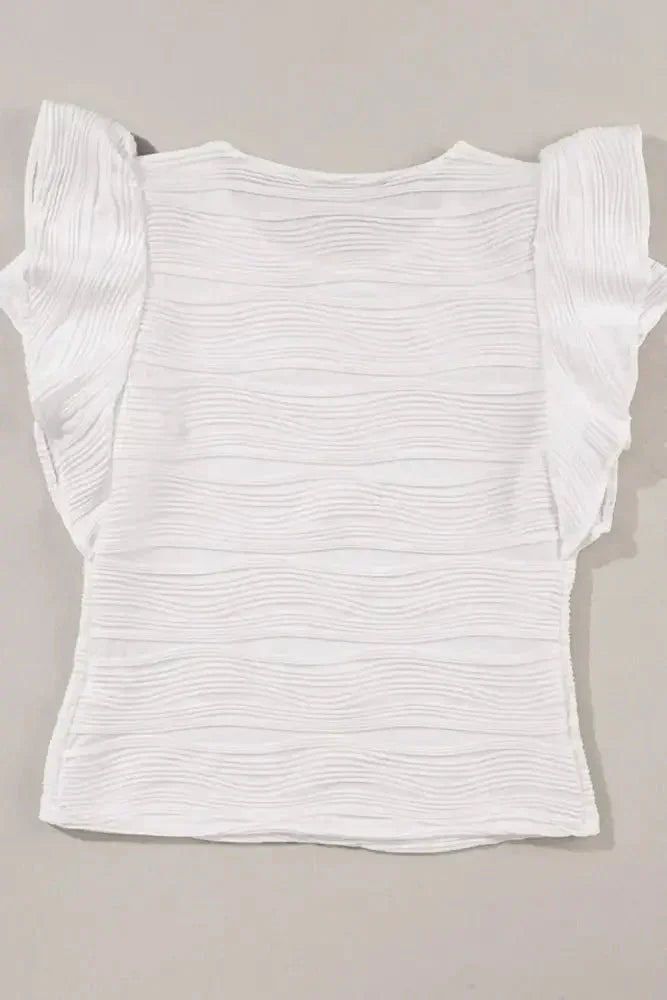 Ruffled Round Neck Textured Top - Update AvenueT-ShirtsTrendsi100100545741243100100545741243261b0943 - aa52 - 4f28 - 9be1 - e208a19af8cf - Max - OriginWhite