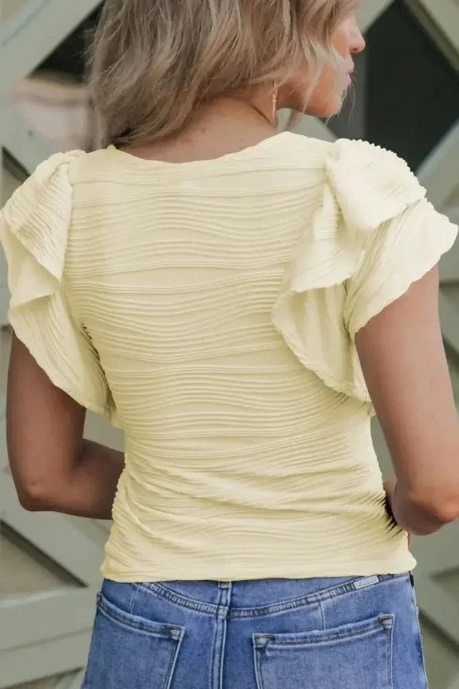 Ruffled Round Neck Textured Top - Update AvenueT-ShirtsTrendsi100100545749031100100545749031d70bcf0c - 7972 - 4d64 - 83b1 - 3dc73044cdd0 - Max - OriginBeige